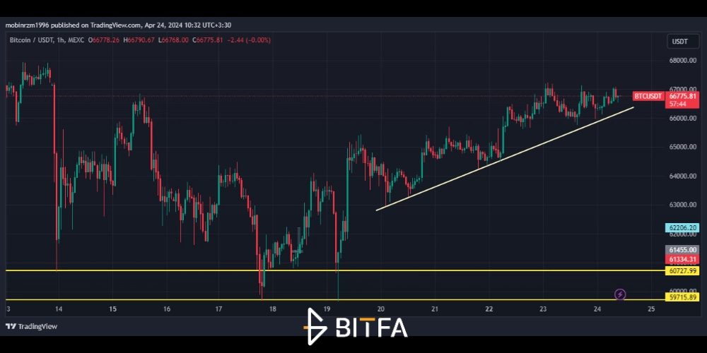 نمودار قیمت بیت کوین