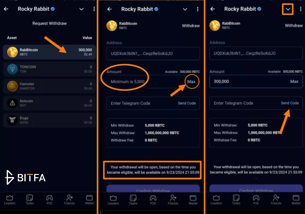 برداشت توکن راکی ربیت