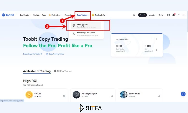 آموزش Copy Trade Toobit