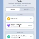 بخش tasks در ربات pocketfi