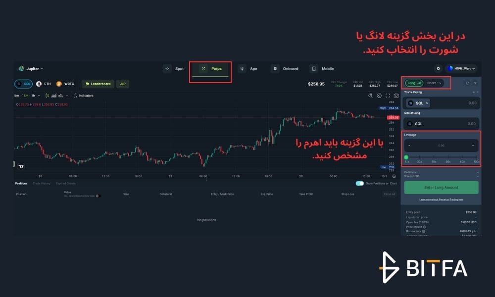 سفارشات دائمی (Perpetual Orders) در صرافی Jupiter