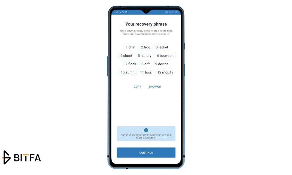 عبارت بازیابی در تراست ولت