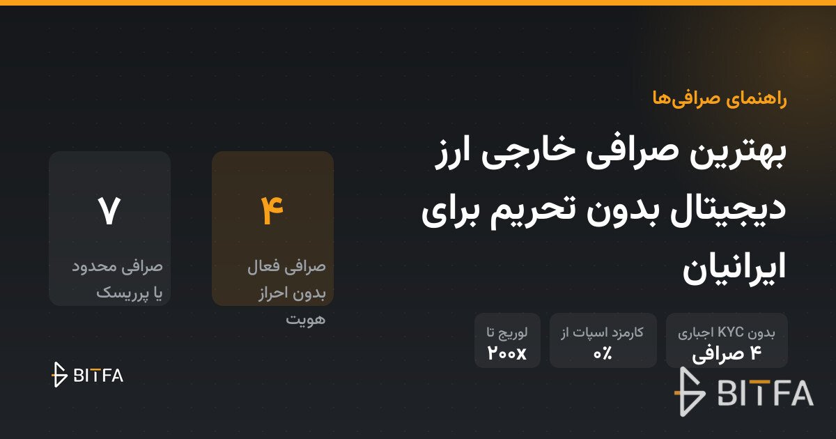 بهترین صرافی خارجی ارز دیجیتال بدون تحریم برای ایرانیان (آپدیت ۱۴۰۵)