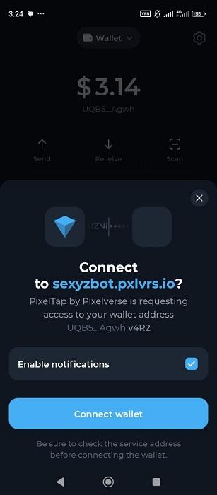اتصال توکن کیپر به بازی pixeltap