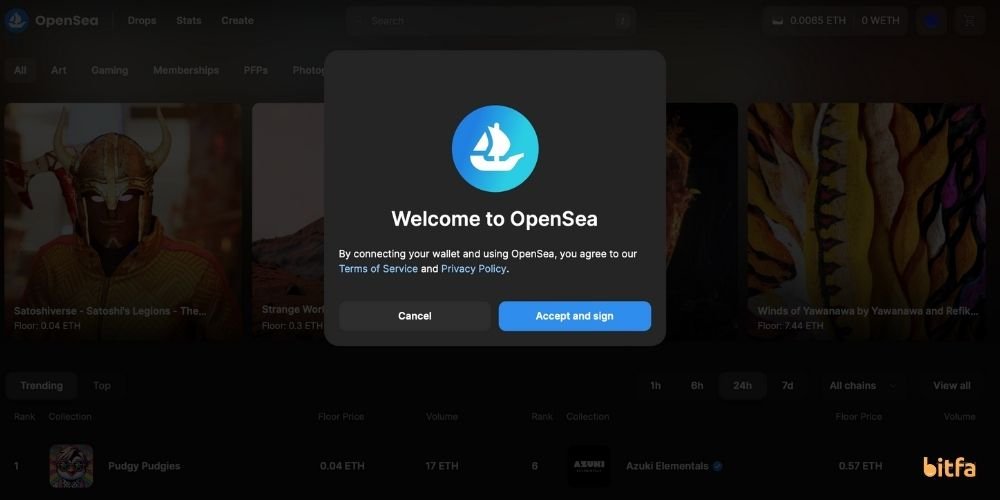 خوشآمدگویی OpenSea