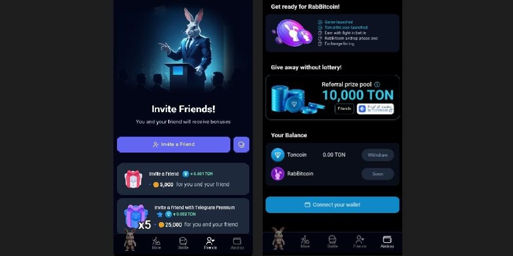 بخش Friends و airdrop بازی راکی ربیت