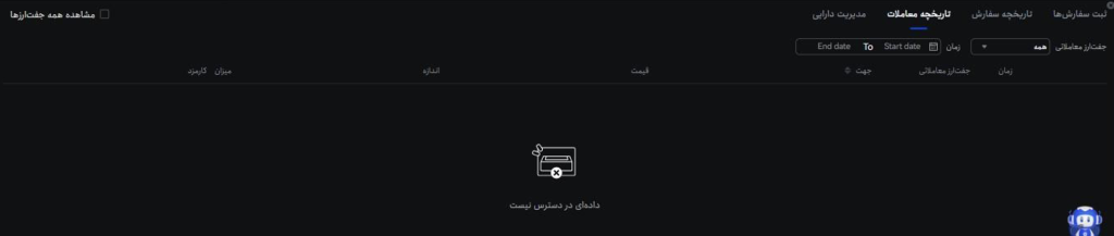 تاریخچه معاملات