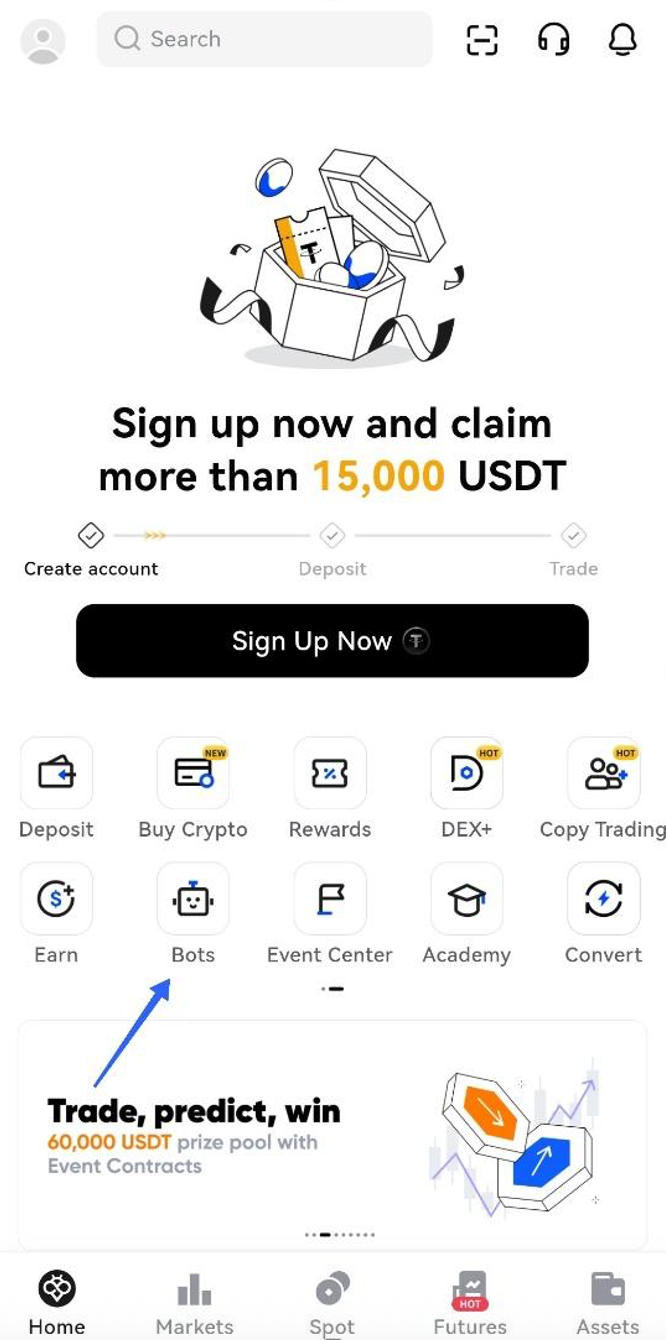 ورود به بخش ربات گرید توبیت