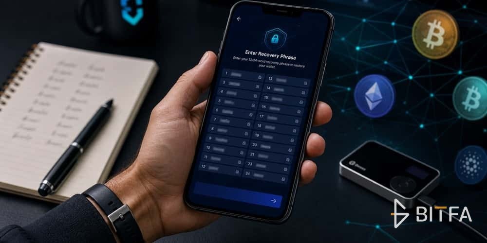 وارد کردن عبارت بازیابی