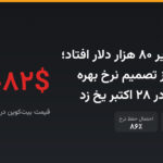 بیتکوین زیر ۸۰ هزار دلار افتاد؛ بازار پیش از تصمیم نرخ بهره فدرال رزرو در ۲۸ اکتبر یخ زد