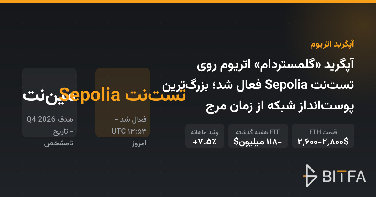 آپگرید «گلمستردام» اتریوم روی تستنت Sepolia فعال شد؛ بزرگترین پوستانداز شبکه از زمان مرج